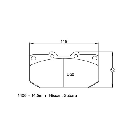 Plaquettes avant Pagid RSL29 Jaune - Nissan 300ZX 3.0TT (Z32) 1989-99
