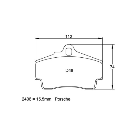 Plaquettes arriere Pagid RSL29 Jaune - Porsche 911 (997) Carrera/4 3.6 (05-08)