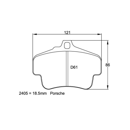 Plaquettes arriere Pagid RSL29 Jaune - Porsche 911 (996) Turbo (99-05)