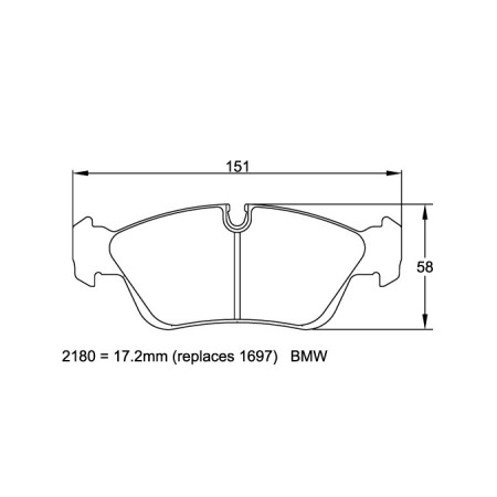 Plaquettes avant Pagid RSL29 Jaune - BMW 3 Series (E46) 320i-325i (98-05)