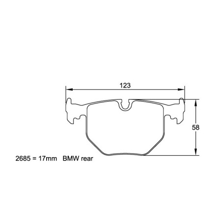 Plaquettes arriere Pagid RSL29 Jaune - BMW 3 Series 330i (E46) 2000-05