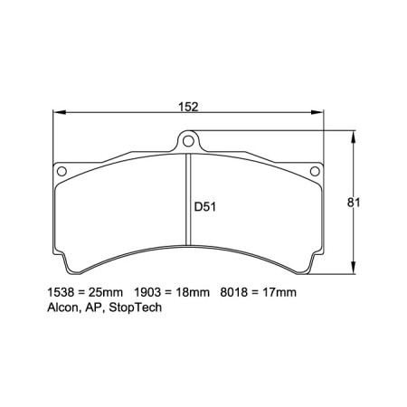 Plaquettes avant Pagid RSL29 Jaune - BMW M3 GT4 Race version (E92)  2009+