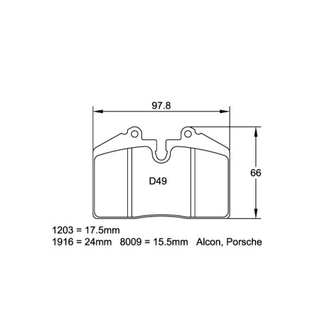 Plaquettes avant Pagid RSL29 Jaune - Porsche 911 (964) Carrera 4 3.6 (88-94)