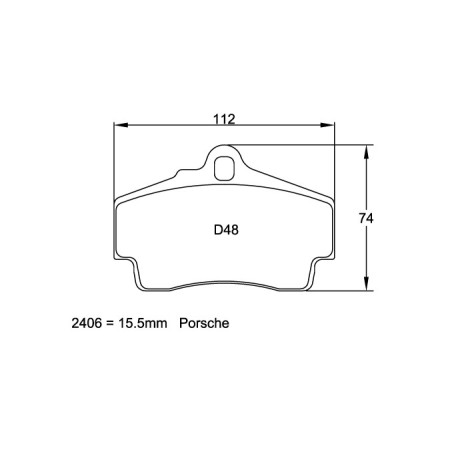 Plaquettes arriere Pagid RSL29 Jaune - Porsche Boxster, incl. S (986) (96-05)