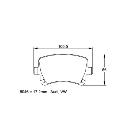 Plaquettes arriere Pagid RSL19 Jaune - Audi S3 / RS3 Quattro (8P) 2006-15