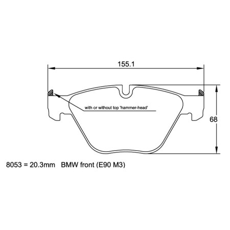 Plaquettes avant Pagid RSL19 Jaune - BMW M3 (E90,E92,E93) 2007-13