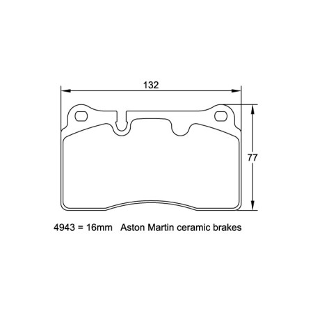 Plaquettes arriere Pagid RSC1 - Aston Martin Vanquish /S avec disque céramique 2012-18