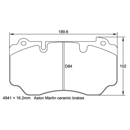Plaquettes avant Pagid RSC1 - Aston Martin DB9 avec disques céamique