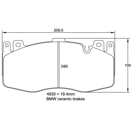 Plaquettes avant Pagid RSC1 - BMW M5 / M6 (F10, F13) avec disques céramique (11+)