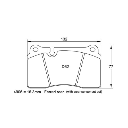 Plaquettes arriere Pagid RSC1 - Ferrari F430 avec disques céramique (05-10)