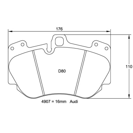 Plaquettes avant Pagid RSC1 - Lamborghini Gallardo avec disques céramique 2003-13