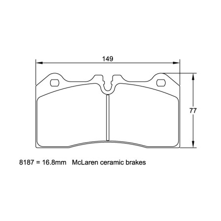Plaquettes arriere Pagid RSC1 - McLaren MP4-12C / 570S / 650S / 675LT avec disques céramique 2011+
