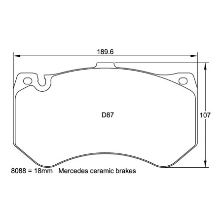 Plaquettes avant Pagid RSC1 - Mercedes SLS AMG avec disques céramique 2010-14