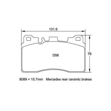 Plaquettes arriere Pagid RSC1 - Mercedes SLS AMG avec disques céramique 2010-14