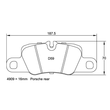 Plaquettes arriere Pagid RSC1 - Porsche 911 3.4 Carrera / 3.8 Carrera S (991) avec disques céramique (11+)