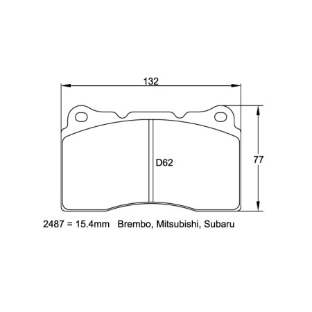 Plaquettes avant Pagid RSL29 Jaune - Opel Astra GTC 2.0 OPC (Brembo) (12+)