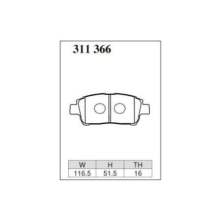 Plaquettes avant Dixcel Type R01 - Toyota MR-S Roadster (ZZW30) (99+)
