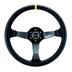 Volant compétition Sparco R345 en cuir noir