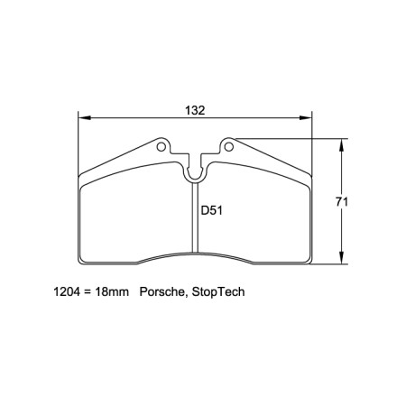 Plaquettes Pagid RST3 Rouge pour étriers Stoptech ST-40 18mm