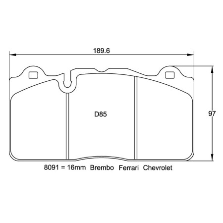 Plaquettes avant Pagid RSC1 - Chevrolet Corvette Z06 (C7) avec disques céramique 2013-19