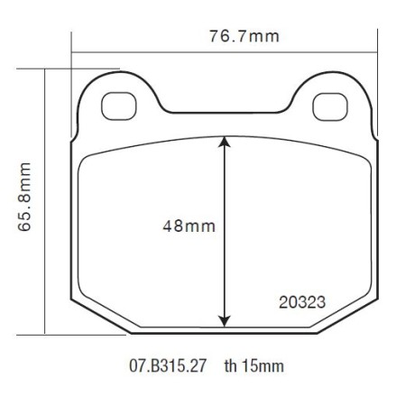 Plaquettes de frein Brembo HP2000 pour Nissan 350Z (Z33) arrière