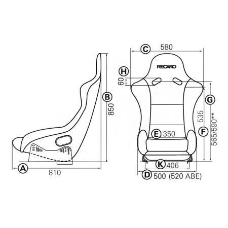 Siège baquet Recaro Pole Position (FIA)