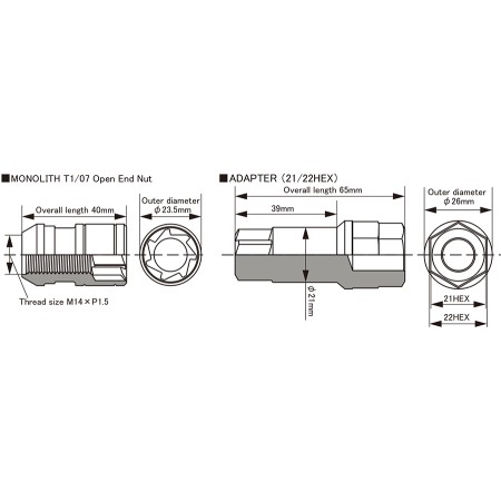 Ecrous de roues Kics Monolith T1/06 T1/07 Glorious Black