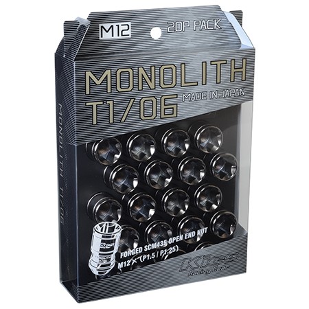 Ecrous de roues Kics Monolith T1/06 T1/07 Glorious Black