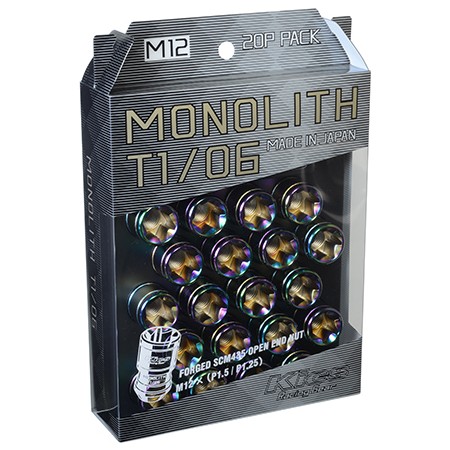 Ecrous de roues Kics Monolith T1/06 T1/07 Glorious Black