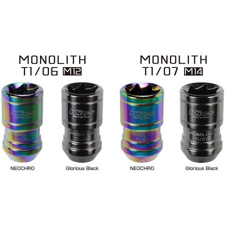 Ecrous de roues Kics Monolith T1/06 T1/07 Glorious Black