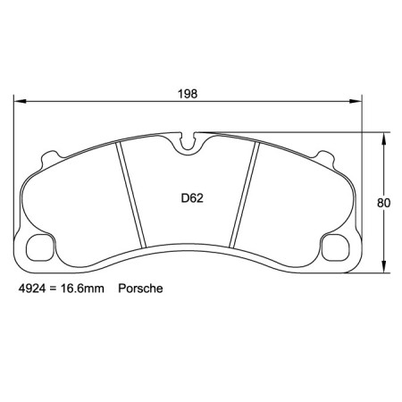 Plaquettes avant Pagid RSL29 Jaune - Porsche 911 (992) Carrera S / 4S avec disques acier 2018+