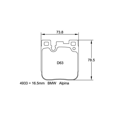 Plaquettes arriere Pagid RSL1 - BMW M2 / M2 Competition (F87) 2016+