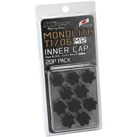 Kics Monolith inner Cap (Resin cap) noir M12 (20 pièces)