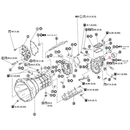 Joint d'huile arrière de transmission Nissan OEM - 350Z 03-08 Z33