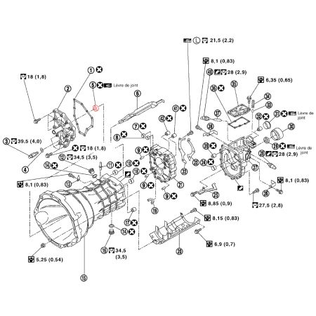 Joint d'étanchéité d'huile du couvercle avant Nissan OEM - 35Z 03-08 Z33