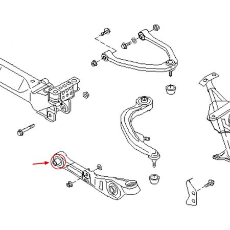 Whiteline W52991 Silentblocs bras inférieur avant - châssis - Nissan 350Z (Z33)