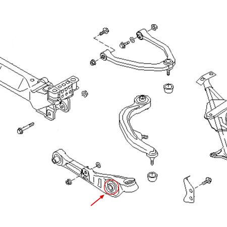 Whiteline W52992 Silentblocs bras inférieur avant - amortisseur - Nissan 350Z (Z33)