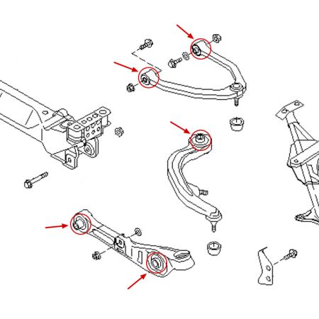 Whiteline Kit de silentblocs renforcé pour essieu avant - Nissan 350Z (Z33)