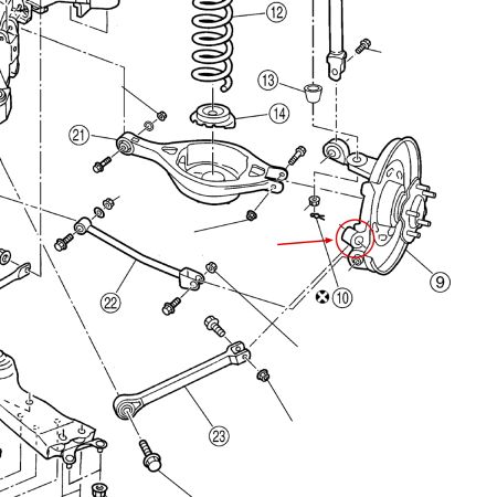 Whiteline W62998 Silentblocs bras de poussée sur porte moyeu - Nissan 350Z (Z33)