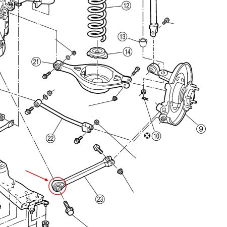 Whiteline W62985 Silentblocs bras de poussée - Nissan 350Z (Z33)