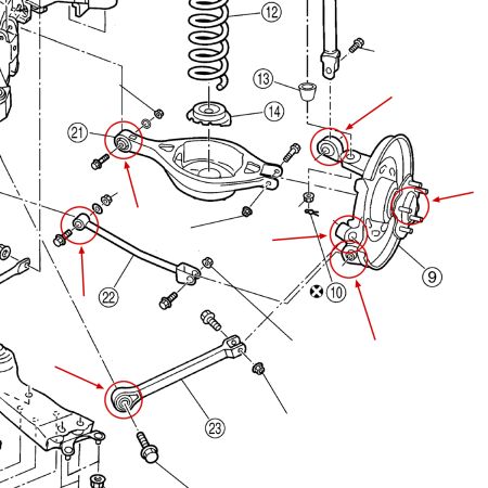 Whiteline Kit de silentblocs renforcé pour essieu arrière - Nissan 350Z (Z33)