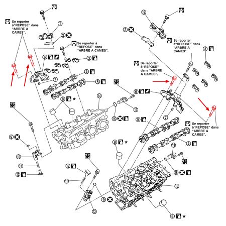 Vis de palier avant des arbres à cames Nissan OEM - VQ35DE