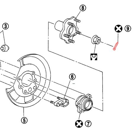 Nissan OEM goupille fendu du demi arbre - Nissan 350Z