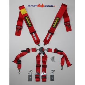 Harnais Schroth Profi II-6FE ASM (ECE) 6 points à visser, rouge