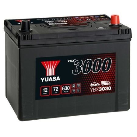 Batterie de démarrage pour Nissan 370Z Nismo - Yuasa YBX3030 - 72Ah 630A