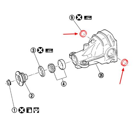 Joint latéral de différentiel Nissan OEM - 350Z / 370Z