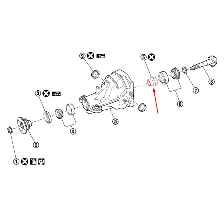 Entretoise d'écrasement du différentiel Nissan OEM - 350Z / 370Z