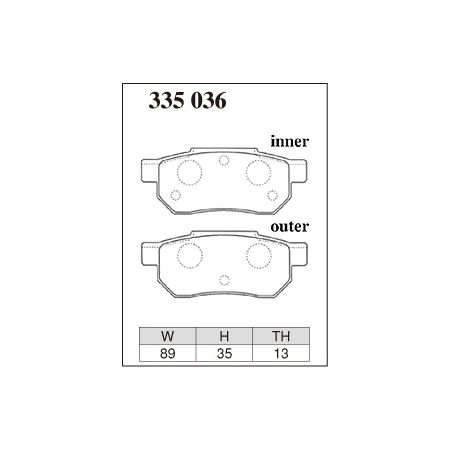 Plaquettes arrière Dixcel Type Z - Honda Civic / CRX (EH6, EG2 / EG6, EG9)