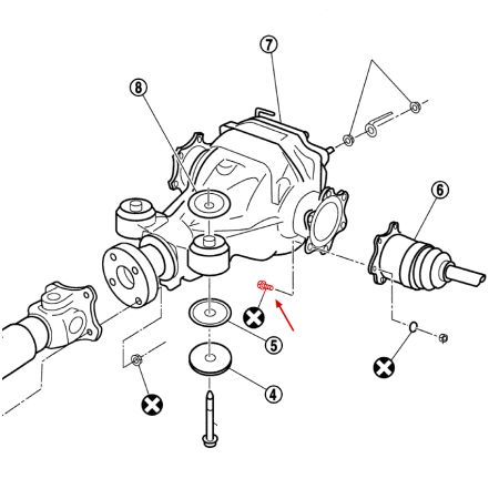 Vis entre les flasques du différentiel et les demi-arbres Nissan OEM - 350Z / 370Z