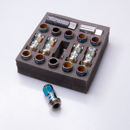 Ecrous de roues Project Kics R40 Neo Chrome 20 pièces avec antivol M12x1.25 - Utilisé